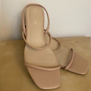 Marc Fisher Nude Block Heels